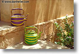 africa, green, horizontal, purple, teapots, photograph