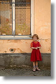 czech republic, europe, girls, red, slavonice, vertical, photograph