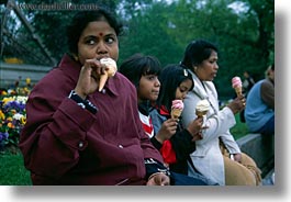 eating, europe, france, horizontal, ice cream, indians, paris, people, photograph