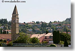 bell towers, buildings, europe, horizontal, pirano, slovenia, towns, photograph