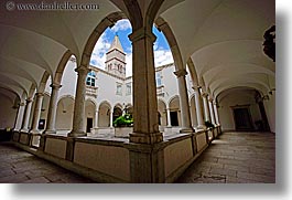 buildings, cloisters, europe, franciscan, horizontal, monastery, monestaries, pirano, slovenia, photograph