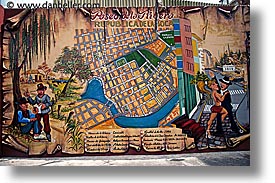 argentina, boca, buenos aires, horizontal, la boca, latin america, map, murals, painted town, photograph