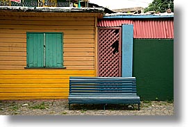 argentina, buenos aires, courtyard, horizontal, la boca, latin america, painted, painted town, photograph