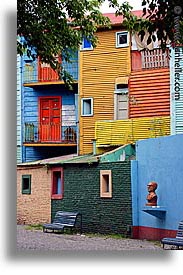 argentina, buenos aires, la boca, latin america, painted, painted town, vertical, walls, photograph
