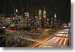 america, bridge, brooklyn bridge, cities, horizontal, motion blur, new york, new york city, nite, north america, united states, photograph