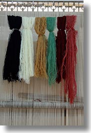 africa, cairo, carpet shop, colorful, egypt, vertical, yarn, photograph