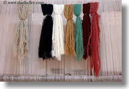 africa, cairo, carpet shop, colorful, egypt, horizontal, yarn, photograph