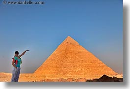africa, cairo, egypt, horizontal, people, pyramids, structures, tourists, womens, photograph