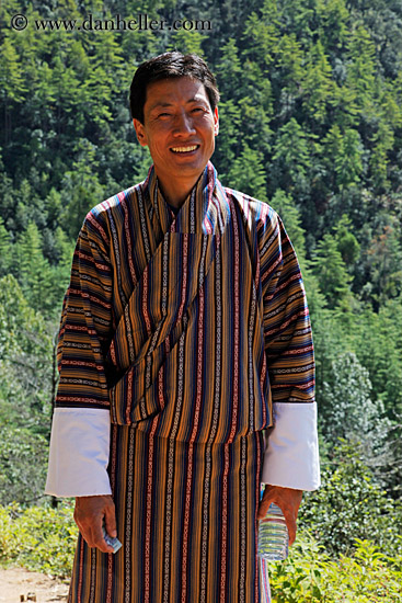 Bhutanese Man in Traditional Gho (2)