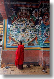 images/Asia/Bhutan/RinpungDzong/monk-by-painting.jpg