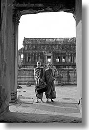 images/Asia/Cambodia/AngkorWat/People/Monks/two-monks-brown-robes-1-bw.jpg