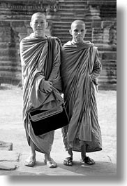 images/Asia/Cambodia/AngkorWat/People/Monks/two-monks-brown-robes-2-bw.jpg