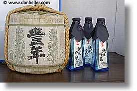 images/Asia/Japan/Takayama/LittleThings/sake-keg-blue-bottles.jpg