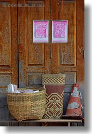 images/Asia/Laos/LuangPrabang/Misc/baskets-n-wood-door.jpg