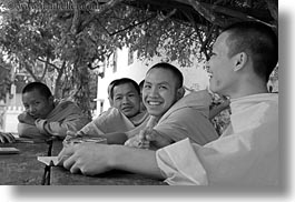 images/Asia/Laos/LuangPrabang/People/Monks/Misc/group-of-monk-boys-laughing-5-bw.jpg
