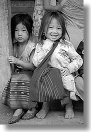 images/Asia/Laos/Villages/Hmong-3/BW/black-haired-n-brown-haired-girl-01-bw.jpg