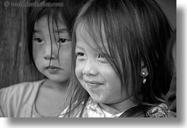 images/Asia/Laos/Villages/Hmong-3/BW/black-haired-n-brown-haired-girl-03-bw.jpg
