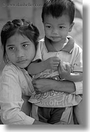 images/Asia/Laos/Villages/RiverVillage1/BW/girl-w-boy-in-yellow-shirt-1-bw.jpg