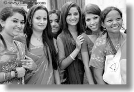images/Asia/Nepal/Kathmandu/Pashupatinath/Women/group-of-girls-06-bw.jpg