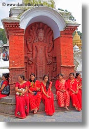 images/Asia/Nepal/Kathmandu/Pashupatinath/Women/group-of-girls-under-aspara-bas_relief.jpg
