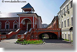 images/Asia/Russia/Moscow/Buildings/Churches/Monestary/tulips-n-arched-tunnel-1.jpg