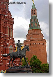 images/Asia/Russia/Moscow/Buildings/Kremlin/horse-statue-n-corner-arsenal-tower.jpg