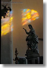 images/Europe/Croatia/Rovinj/Cathedral/statue-n-stained-glass-colors.jpg