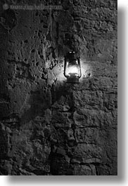 images/Europe/Croatia/Rovinj/Misc/lamp-on-stone-wall-bw.jpg