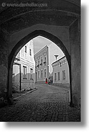 arches, czech republic, europe, girls, slavonice, vertical, photograph