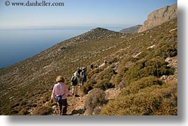 amorgos, europe, greece, hiking, horizontal, mountains, nature, ocean, paths, scenics, water, photograph