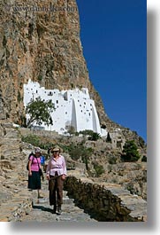 amorgos, cliffs, europe, greece, hiking, hozoviotissa monastery, monastery, mountains, nature, vertical, white wash, photograph