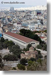 agora, athens, buildings, europe, greece, vertical, photograph