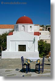 images/Europe/Greece/Mykonos/Churches/red-domed-church-n-table-n-chairs.jpg