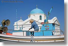images/Europe/Greece/Mykonos/People/man-on-boat-w-blue-dome-church-1.jpg