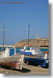 boats, europe, greece, harbor, naxos, old, shores, vertical, photograph