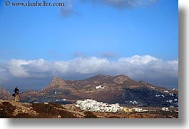 europe, greece, hikers, horizontal, mountains, naxos, scenics, towns, photograph