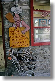 images/Europe/Greece/Tinos/Misc/greek-cooking-sign-n-shopping-cart-of-wood.jpg