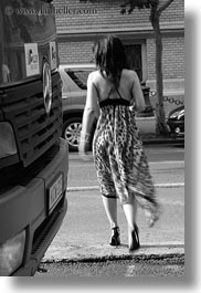 images/Europe/Hungary/Budapest/People/Women/woman-walking-by-bus-bw-2.jpg