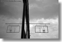 images/Europe/Hungary/Tarcal/Signs/wine-sign-symmetry-reflection-bw.jpg