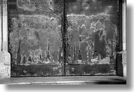 images/Europe/Italy/Puglia/Lecce/Cathedral/copper-door-carving-2-bw.jpg