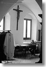 images/Europe/Italy/Puglia/Otranto/Church/priest-reading-paper-bw.jpg