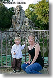 apennine, boys, childrens, demidoff park, europe, italy, jacks, mothers, statues, stones, toddlers, towns, tuscany, vertical, womens, photograph