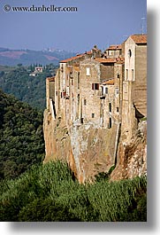 cities, cityscapes, europe, italy, old, pitigliano, towns, tuscany, vertical, walls, photograph
