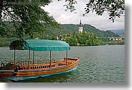 bled, boats, covered, europe, horizontal, lakes, slovenia, photograph