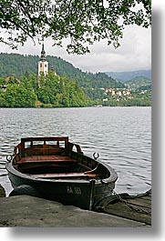 bled, boats, europe, lakes, slovenia, uncovered, vertical, photograph