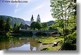 bohinj, churches, europe, horizontal, morning, slovenia, photograph