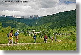 bohinj, europe, hiking, horizontal, mountains, paths, people, slovenia, walk, wildflowers, photograph