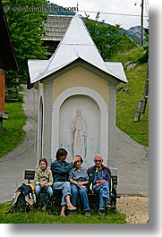 bohinj, europe, people, sitting, slovenia, vertical, photograph
