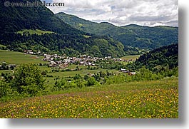 bohinj, europe, horizontal, mountains, scenics, slovenia, towns, wildflowers, photograph