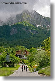 dreznica, europe, hikers, hiking, mountains, people, slovenia, vertical, photograph